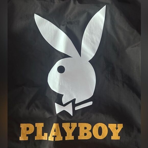 Playboy x PAC Sun hooded windbreaker - Black with white text in XL - Picture 7 of 7